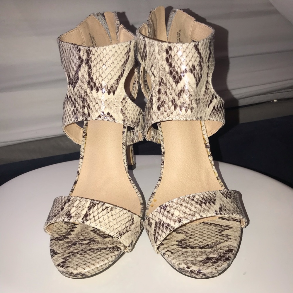 Faux Snakeskin Heels